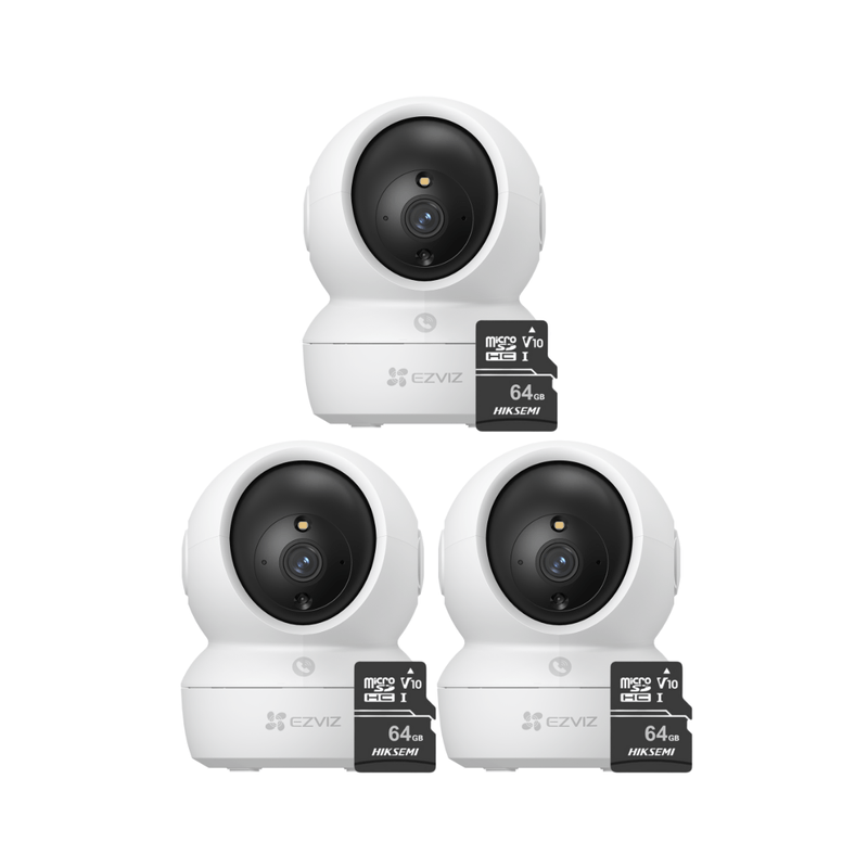 Kit-de-3-camaras-de-seguridad-para-interiores-H6C-Pro-Full-HD---Micro-SD-64gb---Ezviz