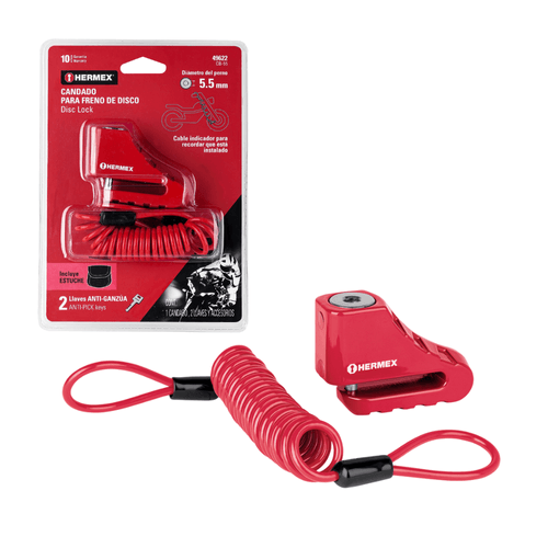 Candado para Disco de Motocicleta 5.5mm Hermex CB-55