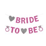 Cadeneta-banderines-banner-Bride-to-be-novia-despedida-de-soltera-rosado-con-plateado