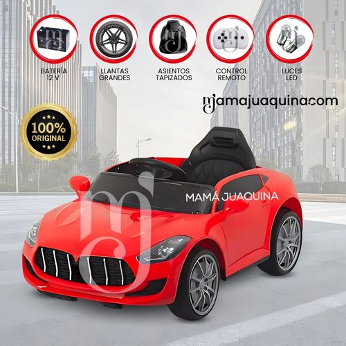 Carro a Batería de Lujo «MACERATI GOLD» Licenciado Rojo