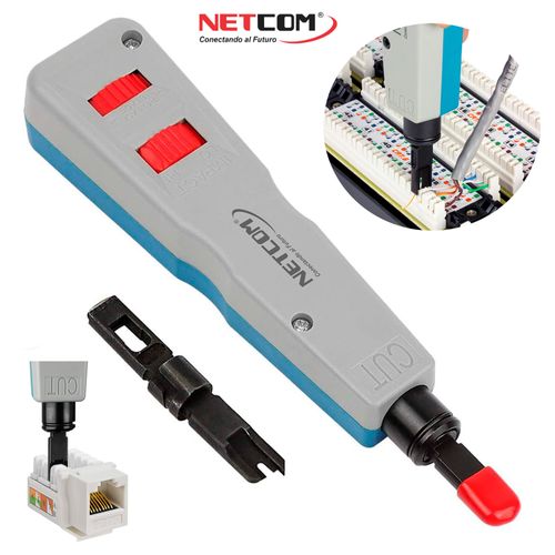Ponchador de Impacto NETCOM Punch Down 11088 11066 cat5 cat6 Krone