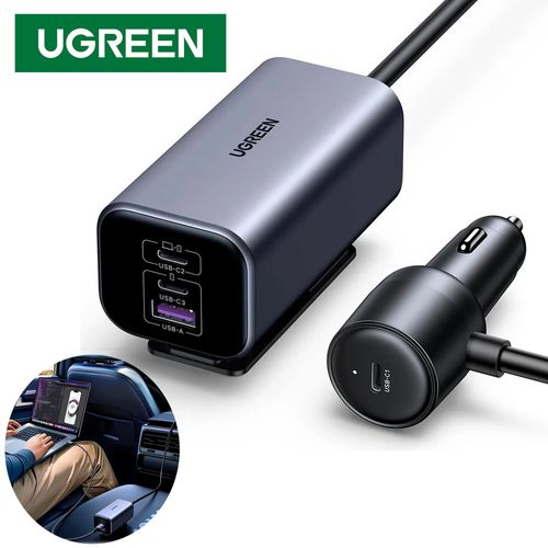 Cargador para Auto 150W UGREEN 4 en 1 4 puertos GAN carga rapida