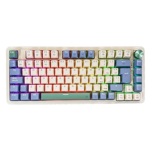 Redragon - Teclado Ucal Pro K673CPG 75% Wireless Español Pastel