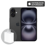 IPHONE-16-128GB-C-CHIP-NEGRO---CARGADOR-APPLE-20W