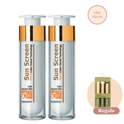 Duo Fotoprotector Sun Screen Velvet con Color Frezyderm