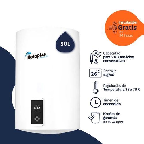 Terma de Acumulación Inteligente Rotoplas Digiterma 50L