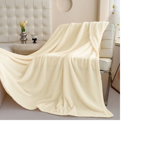 manta peluchon de invierno colcha polar de 2 plazas - Beige