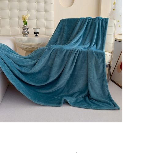 manta peluchon de invierno colcha polar de 2 plazas - Azul claro