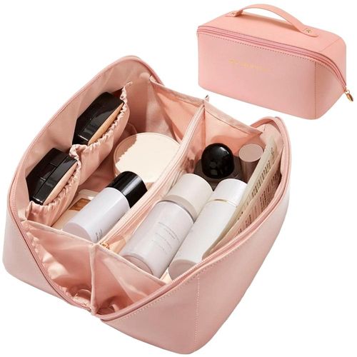 Cosmetiquero de Cuero Pu Neceser Organizador de Maquillaje Elegante 447N