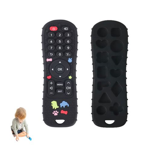Mordedor Control de Silicona Dino Negro para bebe Baby Froggie