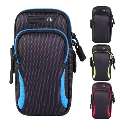 Bolso Porta Celular Deportivo Brazo Brazalete Con Correa Cel- Azul