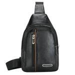 Morral-Hombre-Cuero-Sintetico-Mochila-Pechera-Riñonera-Calidad-3A-Negro