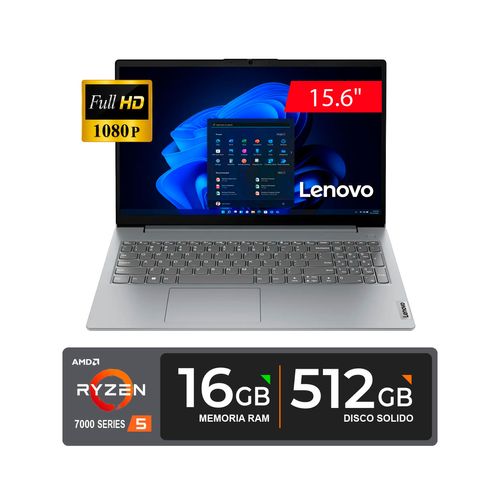 LAPTOP LENOVO V15 G4 AMN 15.6" FHD TN AMD Ryzen 5 7520U 2.8/4.3GHz 16GBDR5 512GB, FREEDOS