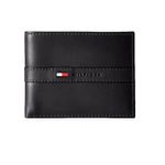 Billetera-Tommy-Hilfiger-LUJO-Cuero-Genuino-Billetera--Negro