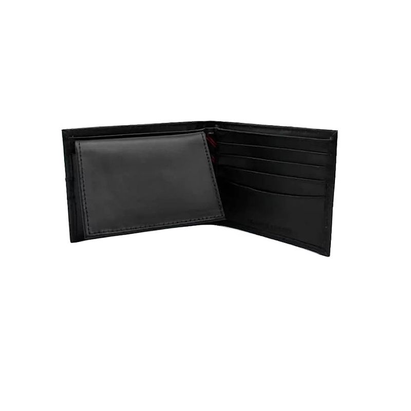 Billetera-Tommy-Hilfiger-LUJO-Cuero-Genuino-Billetera--Negro