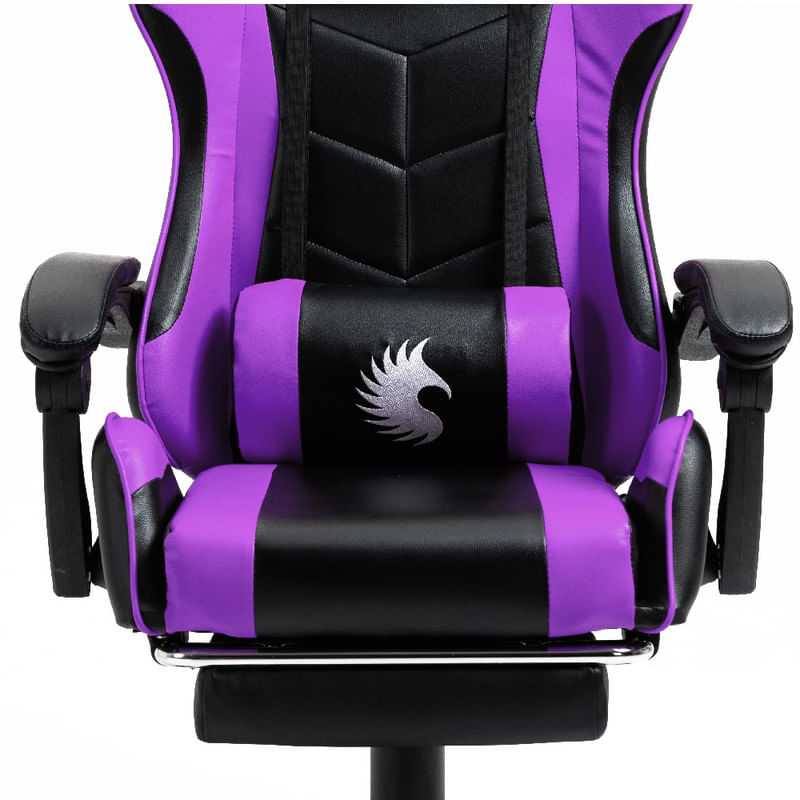 Silla-Gamer-Ergonomica-Dreizt-Shine-Series-Purpura-con-Posapies-Reclinable