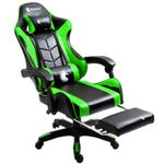 Silla-Gamer-Ergonomica-Dreizt-Shine-Series-Verde-con-Posapies-Reclinable