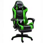 Silla-Gamer-Ergonomica-Dreizt-Shine-Series-Verde-con-Posapies-Reclinable