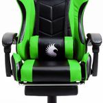 Silla-Gamer-Ergonomica-Dreizt-Shine-Series-Verde-con-Posapies-Reclinable