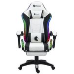 Silla-Gamer-Ergonomica-Dreizt-Shine-RGB-Series-Blanco-Luces-con-Posapies-Reclinable