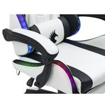 Silla-Gamer-Ergonomica-Dreizt-Shine-RGB-Series-Blanco-Luces-con-Posapies-Reclinable