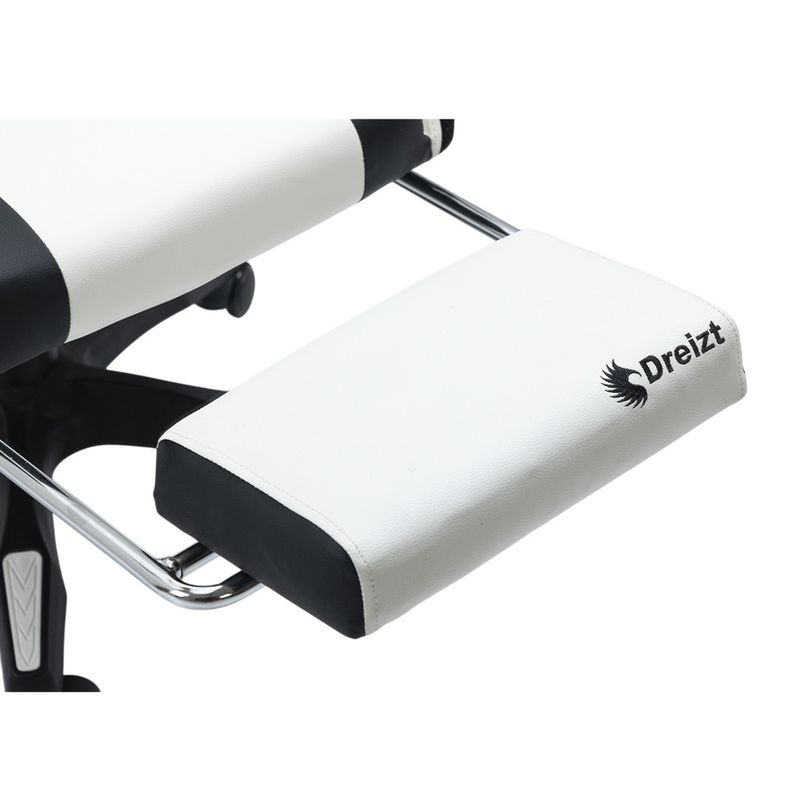 Silla-Gamer-Ergonomica-Dreizt-Shine-RGB-Series-Blanco-Luces-con-Posapies-Reclinable