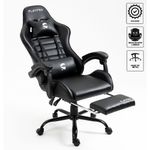Silla-Gamer-Con-Masajeador-Lumbar-Playpro-X1-Negro-Base-De-Metal