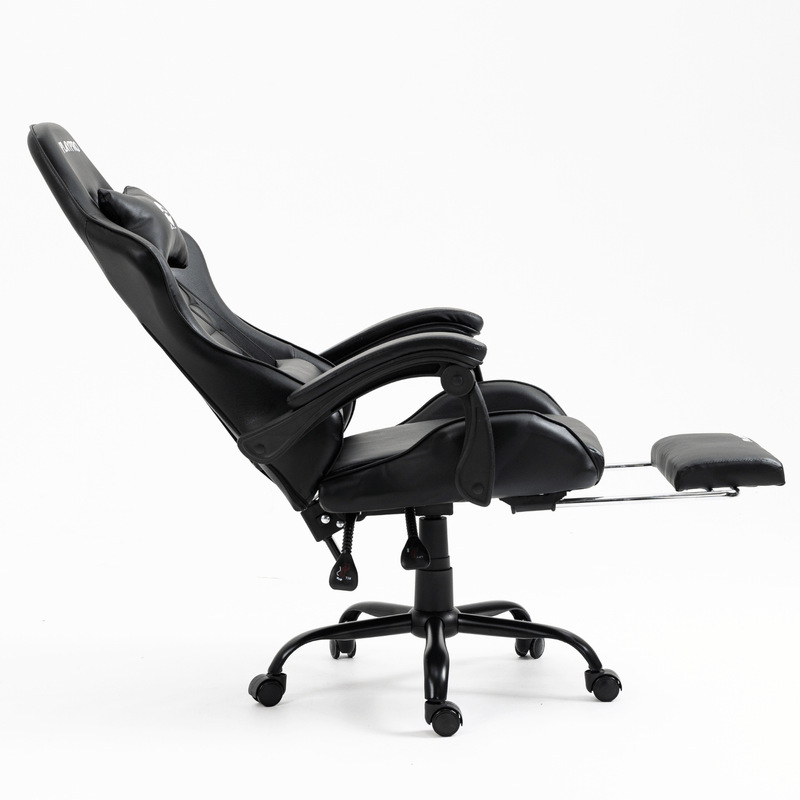 Silla-Gamer-Con-Masajeador-Lumbar-Playpro-X1-Negro-Base-De-Metal