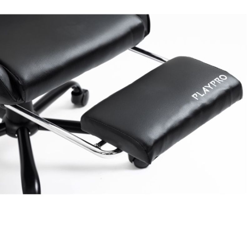 Silla-Gamer-Con-Masajeador-Lumbar-Playpro-X1-Negro-Base-De-Metal
