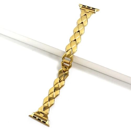 Correa de acero inoxidable para apple watch Glam Dorado 42-44-45-49mm