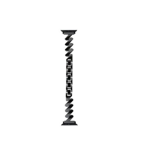 Correa de acero inoxidable para apple watch Zigzag 42-44-45-49mm Negro