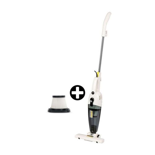 COMBO Karcher: Aspiradora Vertical VCL1 1000W 700ml Blanco + Filtro Hepa Vcl