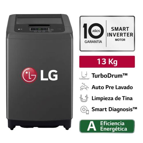 Lavadora LG 13KG Smart Motion Carga Superior WT13BPBK Negro Claro