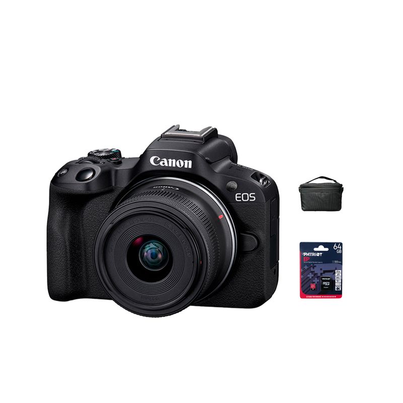 Camara-Canon-EOS-R50---RF-18-45mm-IS-STM--Gratis--Estuche---Mem64GB-