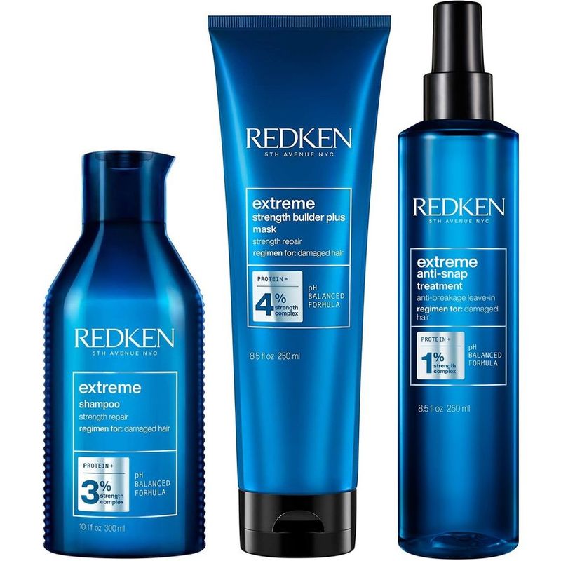 Shampoo-Reparador-300ml---Mascarilla---Crema-Anti-Snap-Redken-Extreme