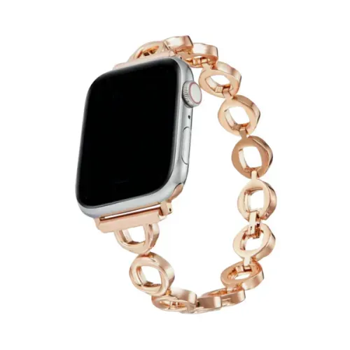 Correa Para Applewatch Y Watch Acero Rings Anillo  42-44-45-49mm Dorado