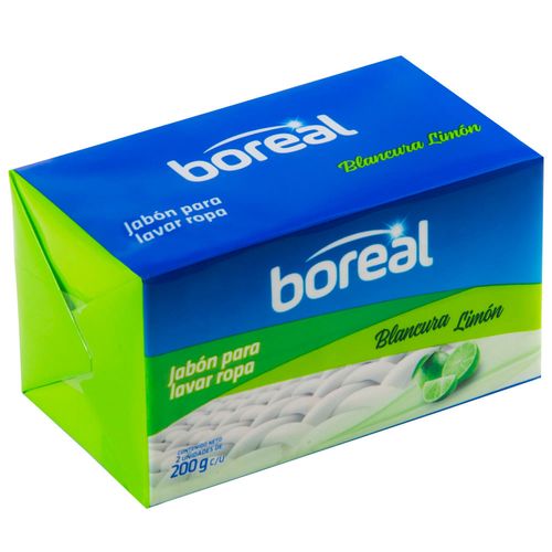 Jabón en Barra BOREAL Blancura Limón 200g Paquete 2un