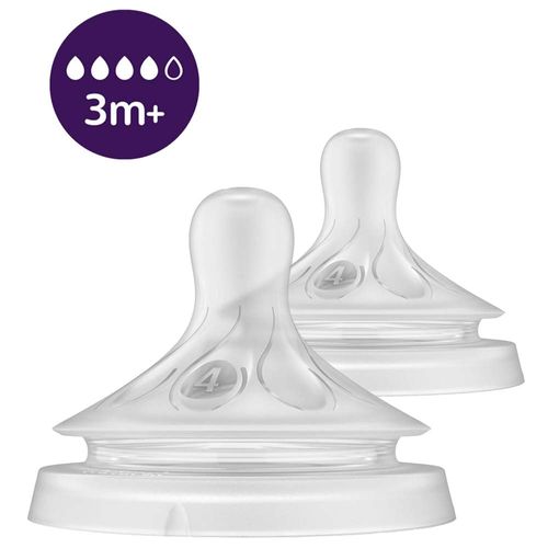 Tetina Natural Response 3.0 Flow 4 X2 Unidades / 3M+ PHILIPS AVENT
