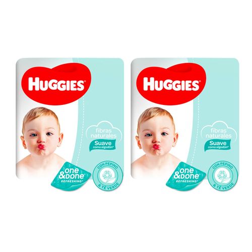 Pack HUGGIES Toallitas Húmedas One & Done Paquete 184un Pack 2un