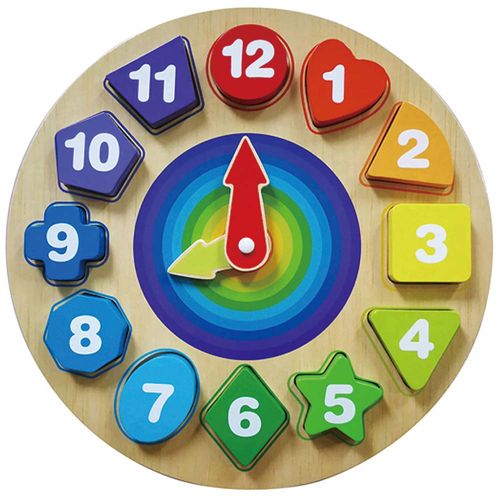 Juego didáctico Reloj madera Wts63636-4 PLAZA VEA