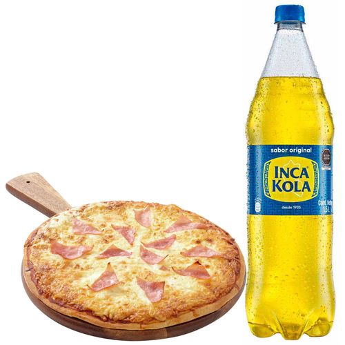 Pack Pizza Americana Familiar LA FLORENCIA + Gaseosa INCA KOLA Botella 1.5L