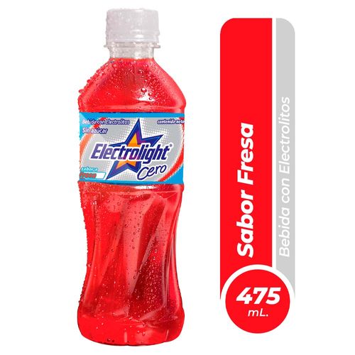 Bebida Rehidratante ELECTROLIGHT Cero de Fresa Botella 475ml