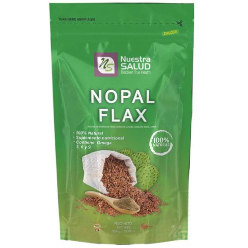 Infusiones NUESTRA SALUD Nopal Flax  Doypack 354g
