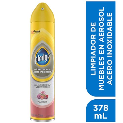 Limpiador Acero Inoxidable en Aerosol PLEDGE Frasco 378ml