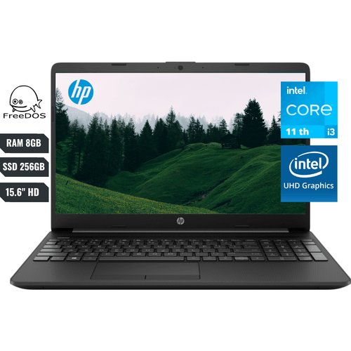 Laptop HP 15-DW3505LA CORE I3-1115G4 15.6" 1.7GHZ 8GB DDR4  256GB SSD FREEDOS