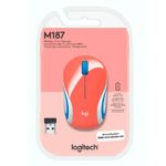 MOUSE-LOGITECH-M187-INALAMBRICO-MINI-ULTRAPORTATIL---CORAL
