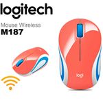 MOUSE-LOGITECH-M187-INALAMBRICO-MINI-ULTRAPORTATIL---CORAL