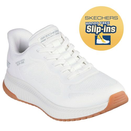 Zapatillas Urbanas Skechers Mujer Slip-ins Bobs Squad 4 117624-Wht Blanco