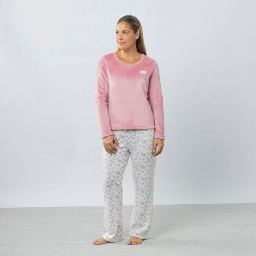 Pijama Mujer Flannel Zafin Coral