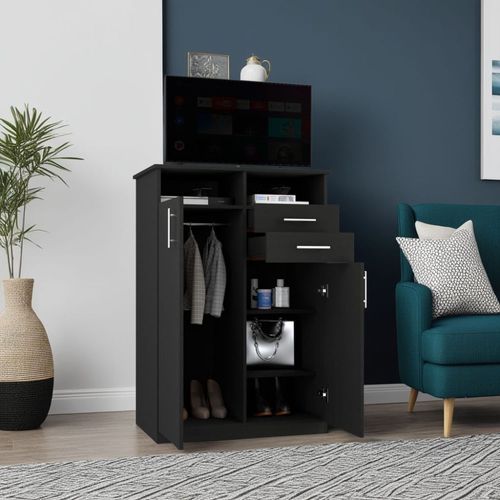 Ropero Donat Tv 32" 2 Puertas - 2 Cajones Wengue